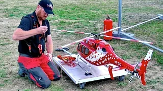 RESCUE OPERATION WITH RC BELL-429 ELECTRIC SCALE MODEL HELICOPTER AND FLIGHT DEMONSTRATION