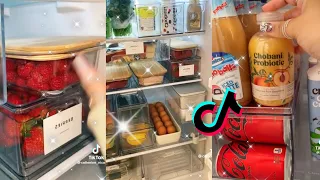 fridge restock and organization tiktok compilation
