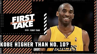 Should Kobe Bryant be ranked higher than No. 10 on the NBA anniversary team? | First Take