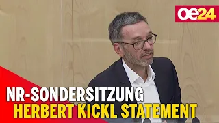 NR-Sondersitzung: Statement von Herbert Kickl