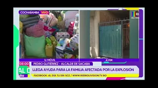 Llega ayuda para la familia afectada por explosión en Cochabamba