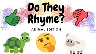 Do They Rhyme? ❓🌈 - Animals Edition 🐮