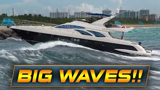 HAULOVER BOATS BATTLE SOME BIG WAVES! | Boats vs Haulover Inlet