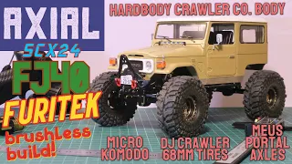 Axial SCX24 FJ40 Furitek Brushless Build: Meus portal axles, Hardbody Crawler body, DJCrawler tires!