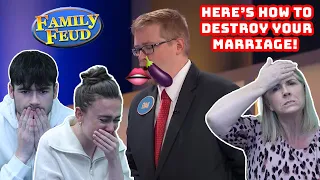 BRITISH FAMILY REACTS! Family Feud | Here's How To Destroy Your Marriage!