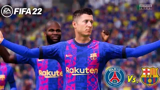 Barcelona Vs PSG Ft. Lewandowski, Raphinha, Christensen - UEFA Champions League - FIFA 22