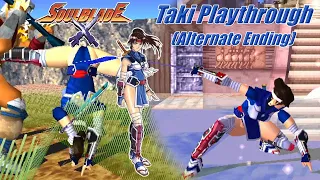 Soul Blade (PS1) - Taki Arcade Playthrough (Alternate Ending)