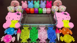 Hello Kitty Series - Mixing Random Things, Clay, Glitter Into Slime★Satisfying Slime Video★ASMR