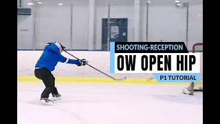 On-Ice Shooting Open Hip Off Wing Pass Reception TUTORIAL