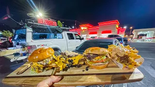 Making an In-N-Out Burger In Their Parking Lot