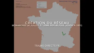 Avant 1850 : Évolution du réseau ferroviaire français