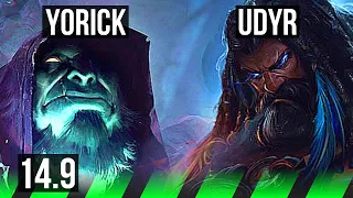 YORICK vs UDYR (JGL) | 3/0/10, 1400+ games, Rank 15 Yorick | NA Master | 14.9