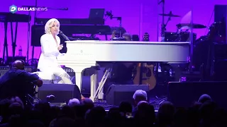Lady Gaga performs give me a million reasons at Harvey relief concert at Texas A&M