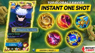 NEW META XAVIER BEST 1 HIT BUILD 2024  (RECOMMENDED BUILD) 😱 | XAVIER TIPS & GUIDE | MLBB