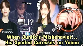 SUB || JunHo's Misbehavior during His Tour and do Spoiled Caresses to Yoona were Caught on Camera