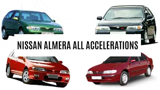 Nissan Almera N15 0-100km/h (0-62mph) All accelerations