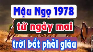 MỆNH TRỜI KHÓ TRÁNH tuổi Mậu Ngọ 1978 từ ngày mai GIÀU NHẤT HỌ