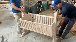 Amazing Woodworking Project   Skills Build a Modern Cradle Your Baby Home , Beds For Children