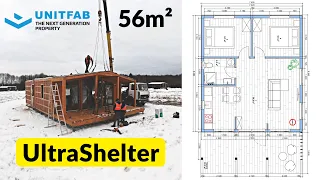 Монтаж модульного будинку для проекту «Уліс». Unitfab. Prefab homes in Ukraine.