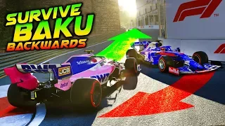 SURVIVE BAKU...BACKWARDS! - F1 2019 Extreme Damage Game Mod