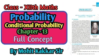Probability Class 12th Chapter - 13 Conditional Probability Full Basic Concept