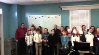 Sunday school kids singing me Happy Birthday:)