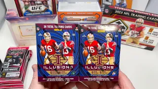 Cracking open 2023 Panini Illusions Football 2 Box Break