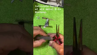 Delicate build of All Metal P-51 Mustang in 1 minute!
