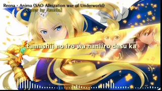 Reona - Anima OP 2 (SAO Alicization : War of Underworld) [Amelia Cover]