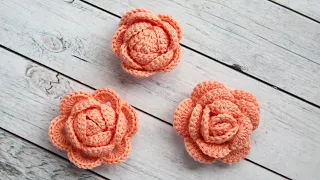 Роза крючком | How To Crochet a Rose