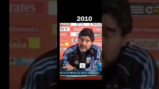 Evoluzione di Maradona dal 1971 al 2020