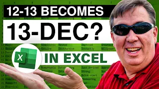 Excel 101 - Why Does Typing 12-13 Becomes 13-Dec?: Episode 1561