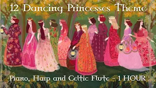 Barbie 12 Dancing Princesses Theme // Piano, Harp and Celtic Flute ver // 1 HOUR VER.