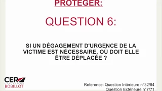 PERMIS VOITURE EXAMEN / INTERROGATION ORALE: PREMIERS SECOURS QUESTION 6