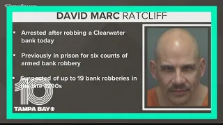 'I-4 bandit' busted robbing a bank again, Clearwater police say