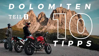 Dolomites: 10 tips for your perfect motorcycle trip | Part 1
