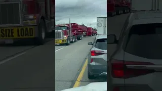 Oversized Load Truck Holding Up Traffic