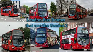 London Bus Routes that use the Gemini 2