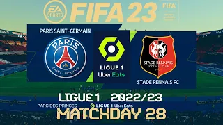 FIFA 23 PSG vs Rennes | Ligue 1 2022/23 | PS4 Full Match