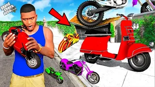 Franklin And Shinchan Collecting World's Smallest To Biggest Bike In GTA 5 ! (GTA 5 Mods)