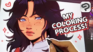 ♡ my coloring process explained | CLIP STUDIO PAINT