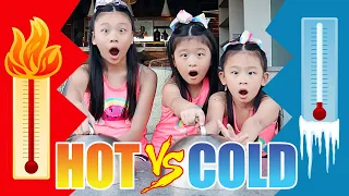 HOT VS COLD FOOD CHALLENGE | GWEN KATE FAYE