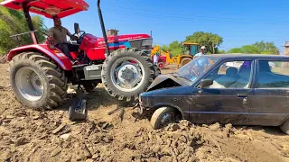 4x4 JCB 3dx Xpert and 4wd Mahindra Arjun NOVO 605 vs Maruti 800 | Maruti 800 Crash Test