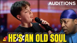 UNIQUE VOICE! 12-YEAR OLD Alfie Andrews Receives A STANDING OVATION for "Hold My Hand" | AGT 2023