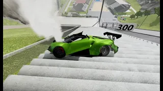 BeamNG Drive Stairs In Different Gravities