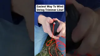 Easiest Way To Wind String Trimmer Line On Weedeater #shorts