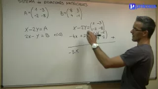 Sistema de ecuaciones matriciales BACHILLERATO matematicas