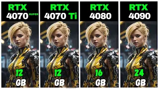 RTX 4070 SUPER vs RTX 4070 TI vs RTX 4080 vs RTX 4090 - Test in 20 Games