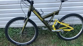 1998 Cannondale SL 900 Super V overview  - vintage retro dual suspension mountain bike