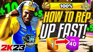 HOW TO REP/LEVEL UP FAST in NBA 2K23! FASTEST METHOD to HIT LEGEND & LEVEL 40 FAST + NEW REP SYSTEM